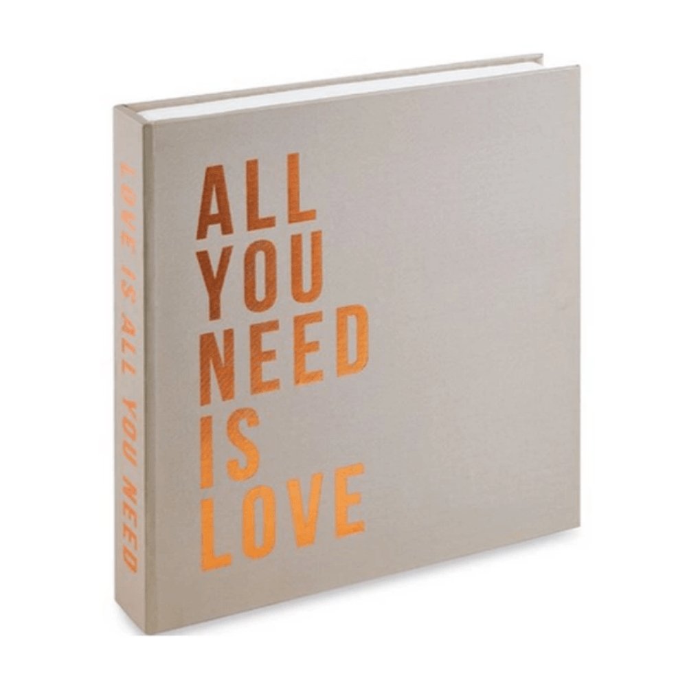 Caixa Livro All You Need Is Love Cinza E Rose Gold 30 x 30 x 5 cm - Ela Decora