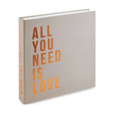 Caixa Livro All You Need Is Love Cinza E Rose Gold 30 x 30 x 5 cm - Ela Decora