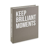 Caixa Livro Keep Brilliant Moments Cinza - 32 cm - Ela Decora
