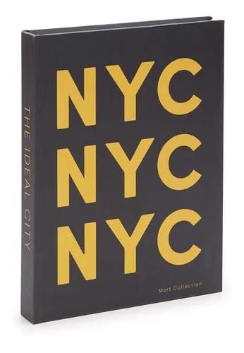 Caixa Livro NYC New York Chumbo 33cm - Ela Decora