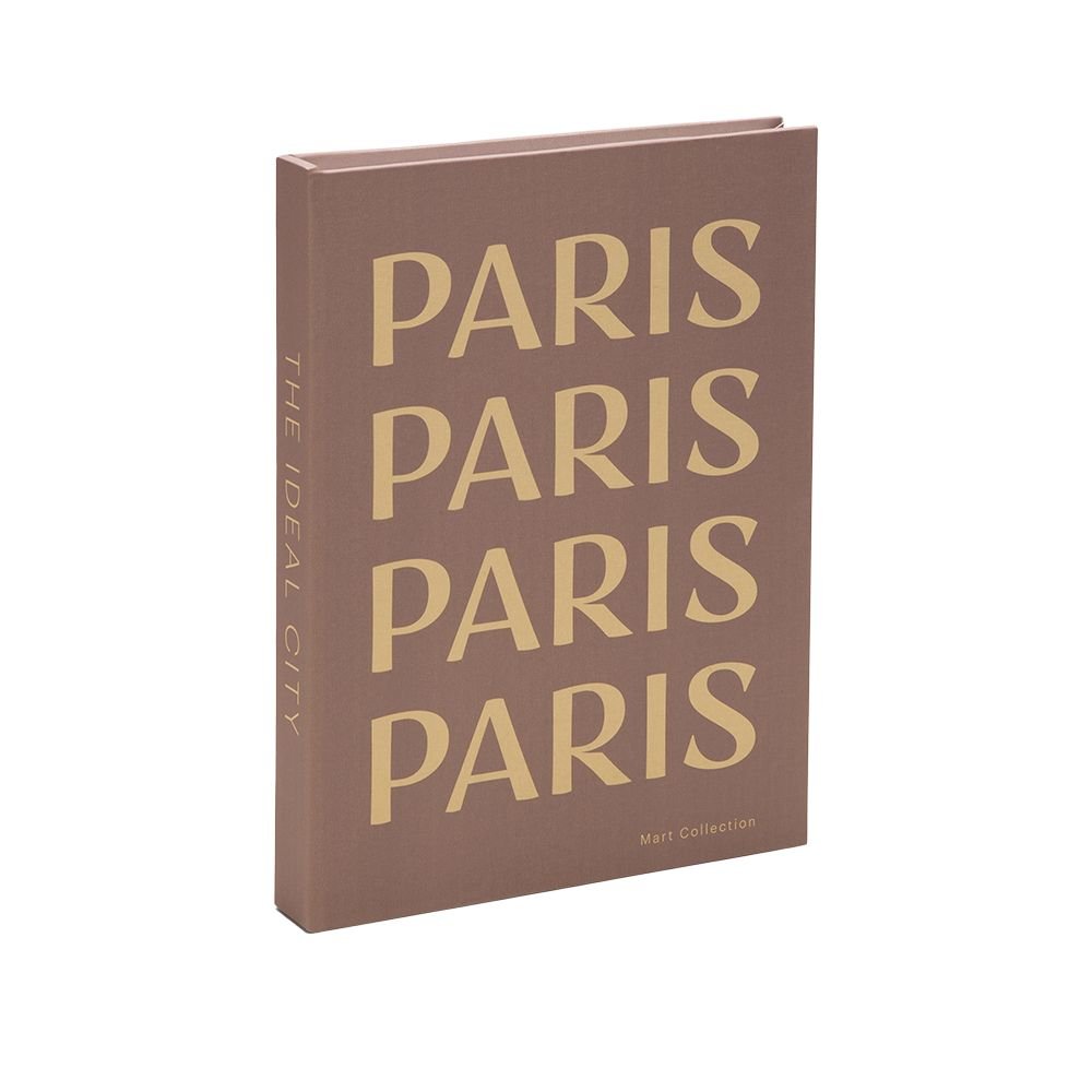 Caixa Livro Paris Marrom 33cm - Ela Decora
