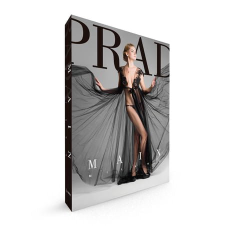 Caixa Livro Prada Main Milano Cinza 36cm - Ela Decora