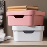 Caixa Organizadora com Tampa Rosa Cube G - Ela Decora