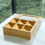 Porta Sachês em Bambu com 6 Divisórias