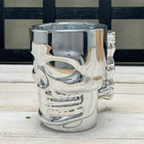 Caneca Chopp e Cerveja de Vidro Caveira Rock Prateada - 510 ml - Ela Decora