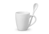 Caneca com Colher Branco 300ml - Ela Decora