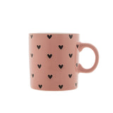 Caneca de Cerâmica Coração Rosa 240ml - Ela Decora