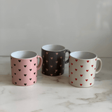 Caneca de Cerâmica Coração Rosa 240ml - Ela Decora