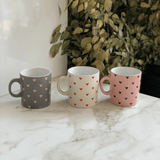 Caneca de Cerâmica Coração Rosa 240ml - Ela Decora