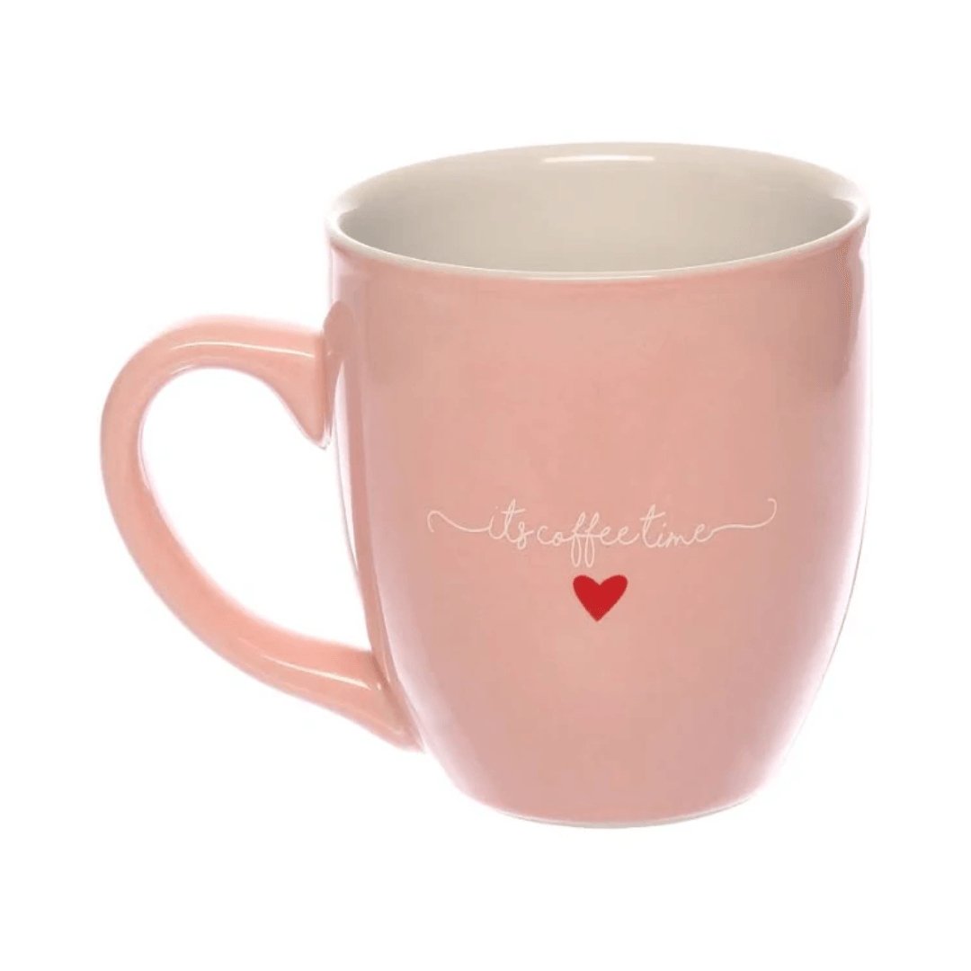 Caneca de Porcelana L'amour Rosa 300ml - Ela Decora