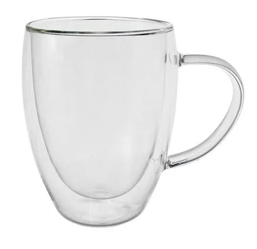 Caneca Parede Dupla Transparente 350ml - Ela Decora