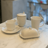 Caneca Porcelana Alça Pássaro Birds 300ml - Ela Decora