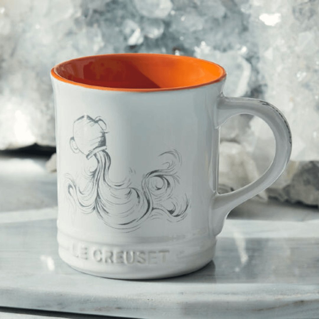 Caneca Seattle Zodíaco Aquário Branca 400ml Le Creuset - Ela Decora