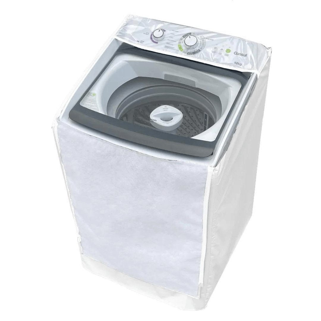 Capa para Máquina de Lavar Brastemp 9kg e Consul 9kg CWB09 Branca - Ela Decora
