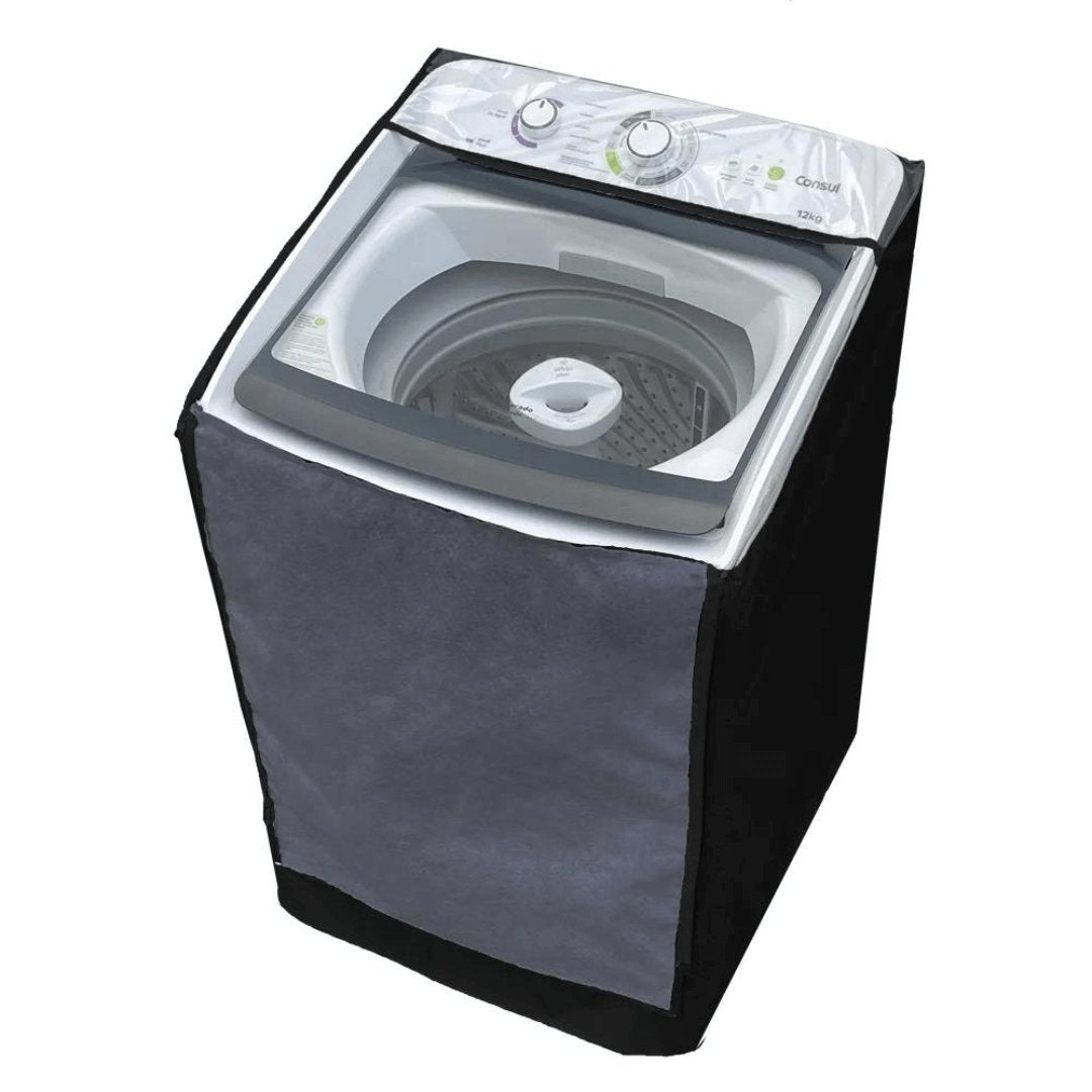 Capa para Máquina de Lavar Brastemp 9kg e Consul 9kg CWB09 Preta - Ela Decora