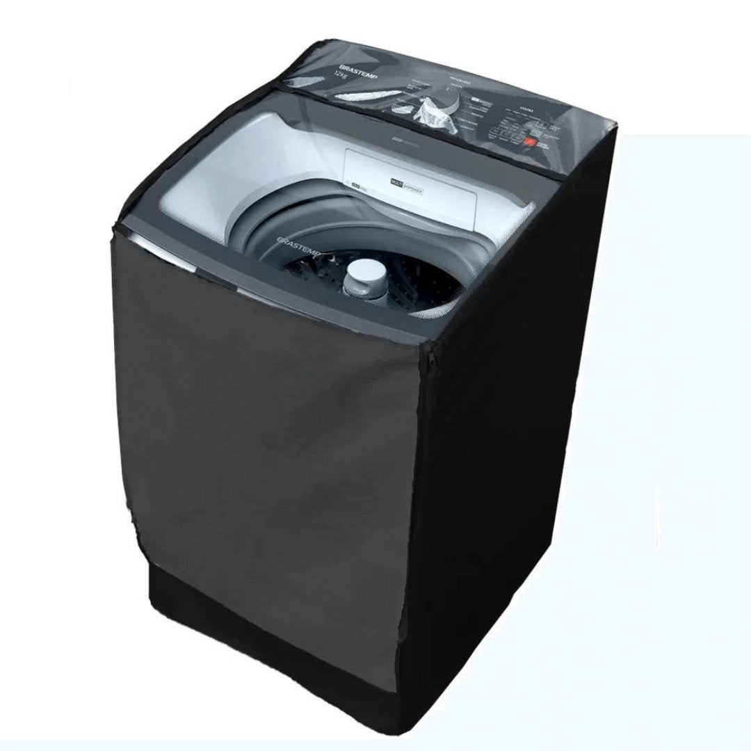 Capa para Máquina de Lavar Brastemp BWK 12kg Preta - Ela Decora