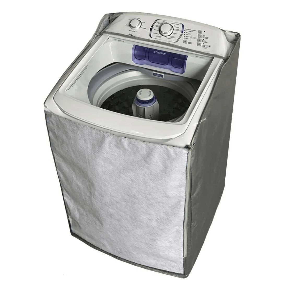 Capa para Máquina de Lavar Electrolux LPR 17 17kg Cinza - Ela Decora