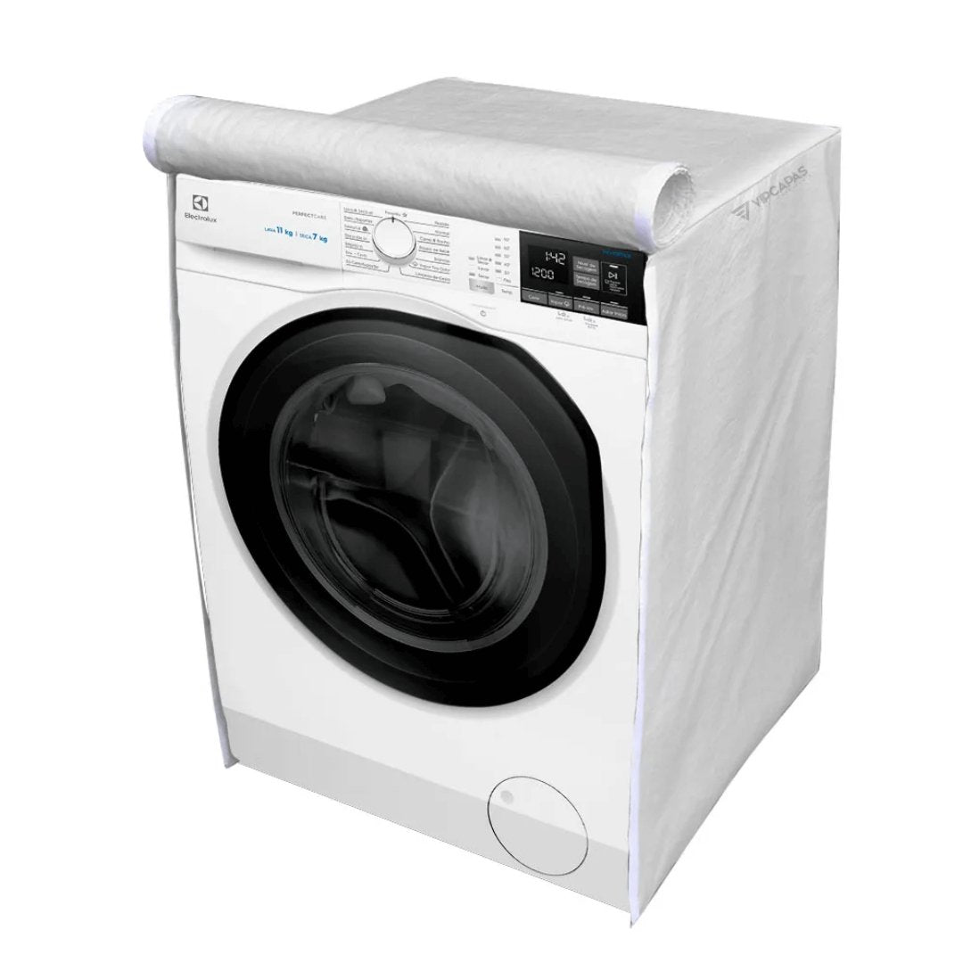 Capa para Máquina Lava e Seca Electrolux Front Load Perfect Care LSP11 11kg a 7kg Branca - Ela Decora