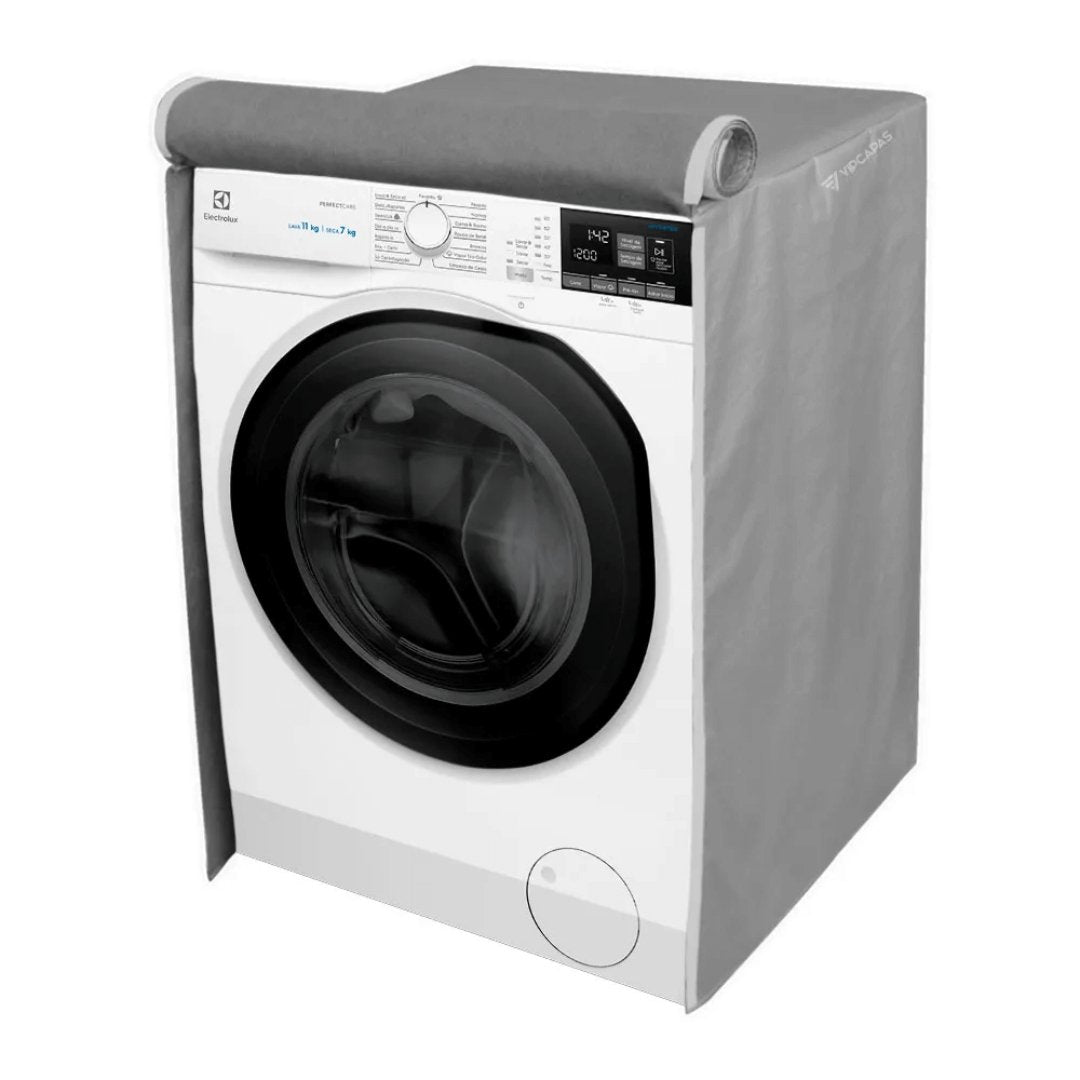 Capa para Máquina Lava e Seca Electrolux Front Load Perfect Care LSP11 11kg a 7kg Cinza - Ela Decora