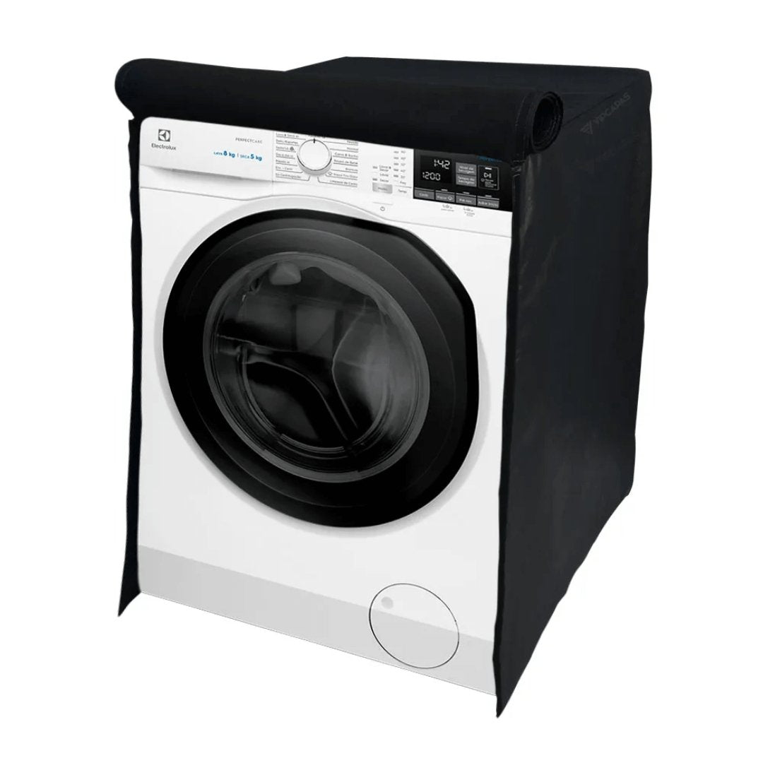 Capa para Máquina Lava e Seca Electrolux Front Load Perfect Care LSP11 11kg a 7kg Preta - Ela Decora