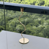 Castiçal em Metal Dourado 28,5cm G - Ela Decora