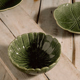 Centro de Mesa Bowl Saladeira Cerâmica Banana Leaf Verde 15cm - Ela Decora