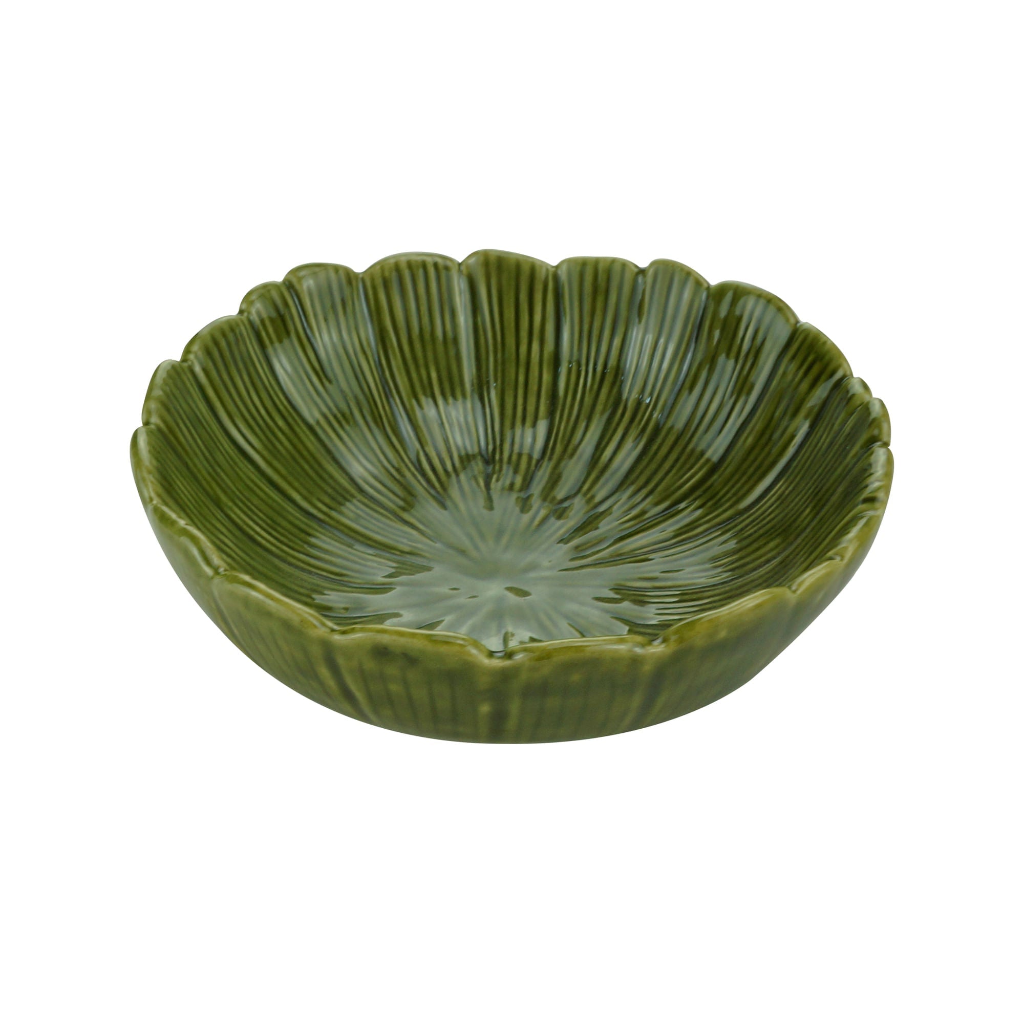 Centro de Mesa Bowl Saladeira Cerâmica Banana Leaf Verde 15cm - Ela Decora
