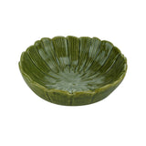 Centro de Mesa Bowl Saladeira Cerâmica Banana Leaf Verde 15cm - Ela Decora