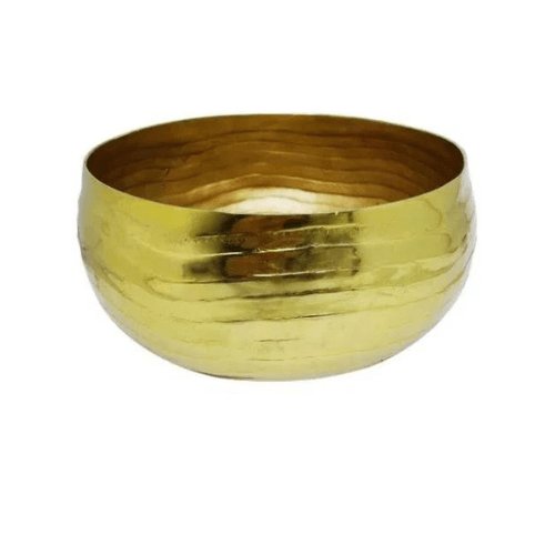 Centro de Mesa Circular Dourado 19cm - Ela Decora
