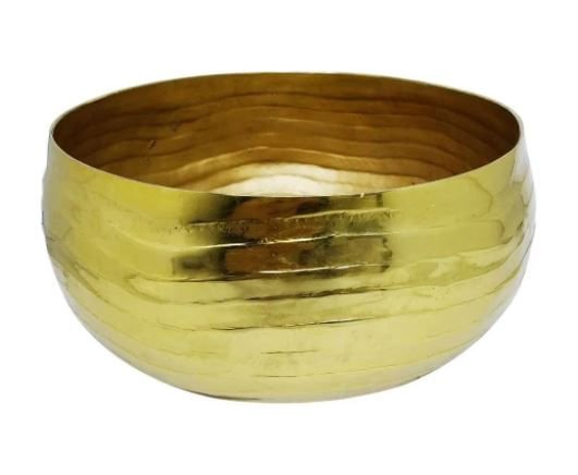 Centro de Mesa Circular Dourado 25cm - Ela Decora