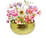 Centro de Mesa Circular Dourado 25cm - Ela Decora