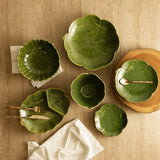 Centro de Mesa de Cerâmica Leaf Folha de Banana Verde 20cm - Ela Decora