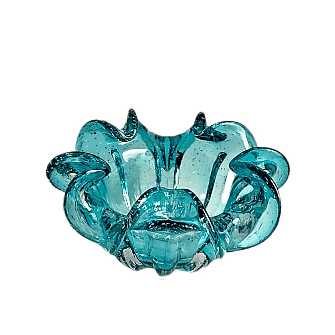 Centro de Mesa Murano Azul 21cm - Ela Decora