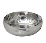 Centro de Mesa Ondulado Cromado 25cm - Ela Decora