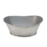 Centro de Mesa Oval Alumínio Prata 37cm - Ela Decora
