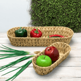 Cesta de Fibra Natural Vime Travessa Pão 28 cm - Ela Decora