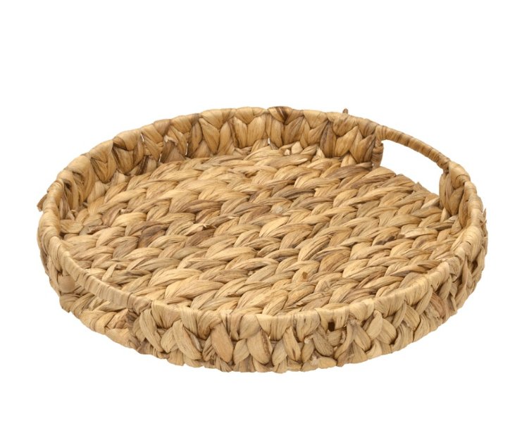 Cesta de Rattan Redonda 34cm - Ela Decora