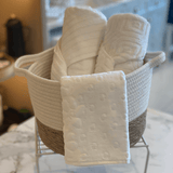 Cesto em Algodão e Fibra Natural P 32 cm x 27 cm x 20 cm - Ela Decora