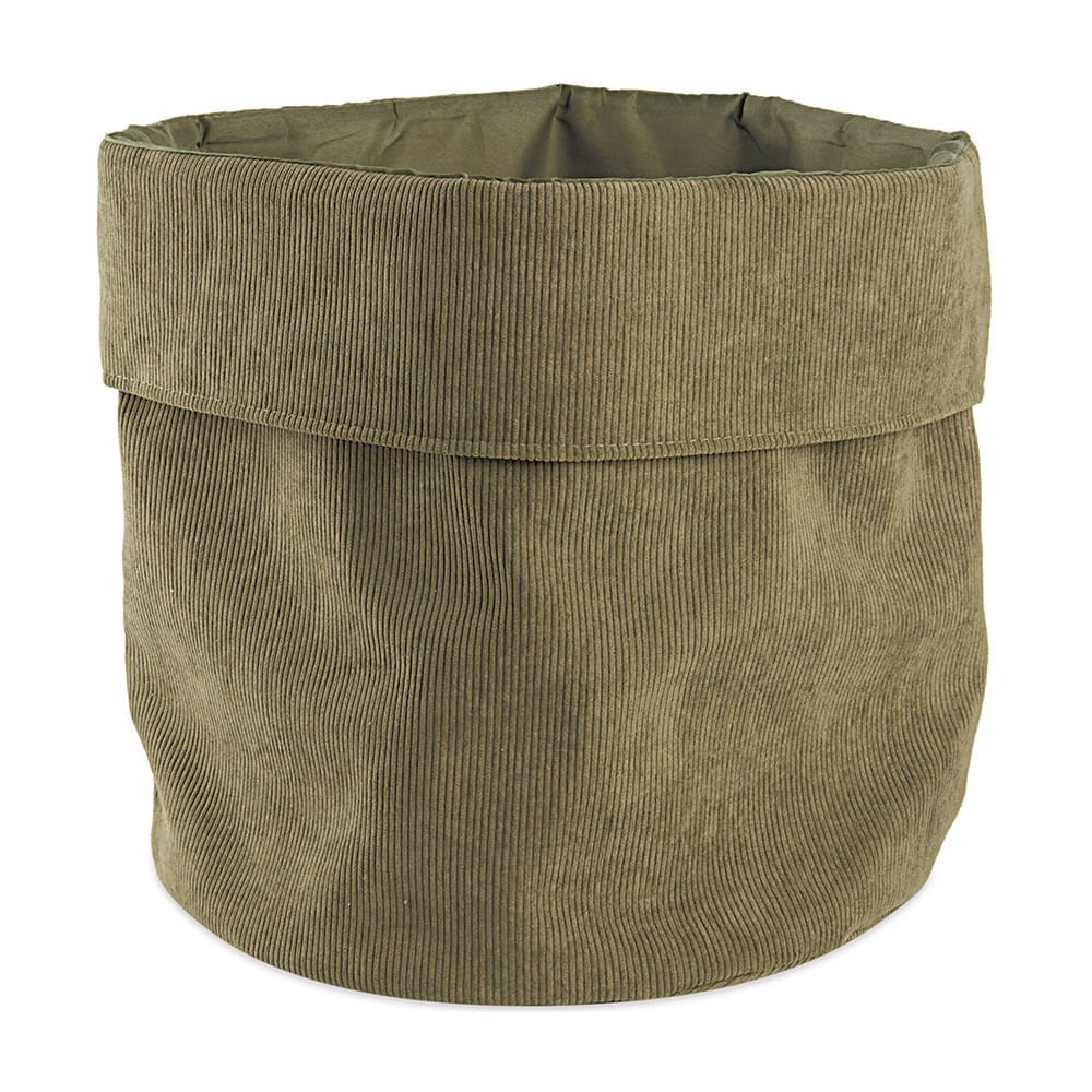 Cesto em Veludo Verde 23,5cm - Ela Decora