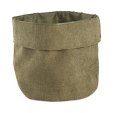 Cesto em Veludo Verde 33cm - Ela Decora