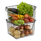 Cesto Empilhável Black - 32 cm - Ela Decora