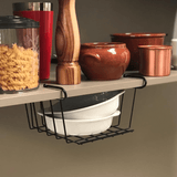 Cesto Organizador de Armário Pequeno 26cm Preto Fosco Cozinha Moderna - Ela Decora