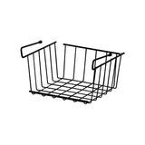 Cesto Organizador de Armário Pequeno 26cm Preto Fosco Cozinha Moderna - Ela Decora