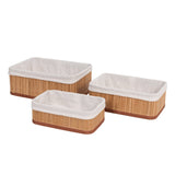 Cesto Organizador de Bambu 29cm - Ela Decora