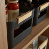 Cesto Lume Plástico e Bambu Preto 14L