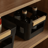 Cesto Lume Plástico e Bambu Preto 7,5L