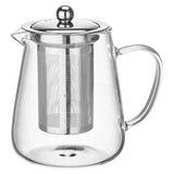 Chaleira de Vidro Borossilcato com Infusor em Aço Inox 750ml - Ela Decora