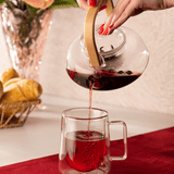 Chaleira de Vidro Borossilicato com Alça de Bambu 800ml - Ela Decora