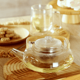 Chaleira de Vidro Borossilicato com Alça de Bambu 800ml - Ela Decora