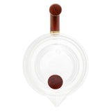 Chaleira de Vidro Borossilicato Martelado com Alça de Bambu 750ml - Ela Decora